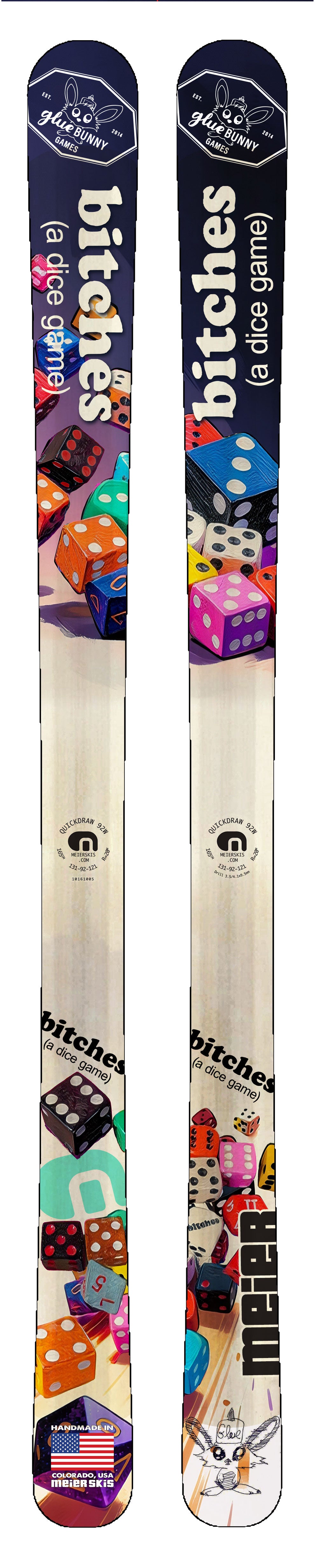 Custom bitches skis (raffle)